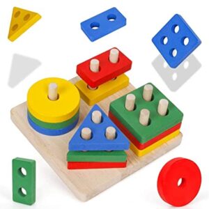 wooden square shape stacking