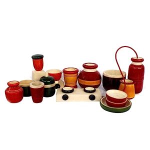 wooden gas cooking set for kids