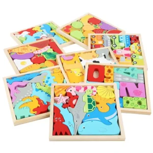 wooden 3d puzzle jigsaw for kids