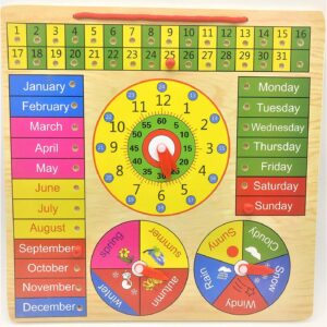 wooden educatinal learing clock toy for kids